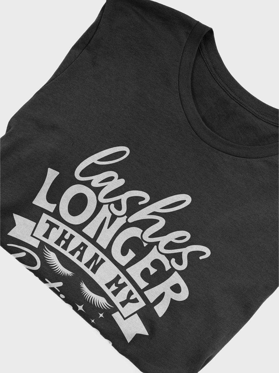Lashes Longer Than My Patience Women's Black T-Shirt product image (6)