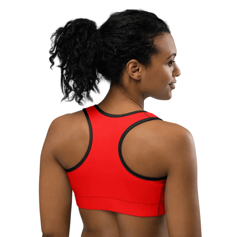 Plain Color Red Sports Bra product image (3)