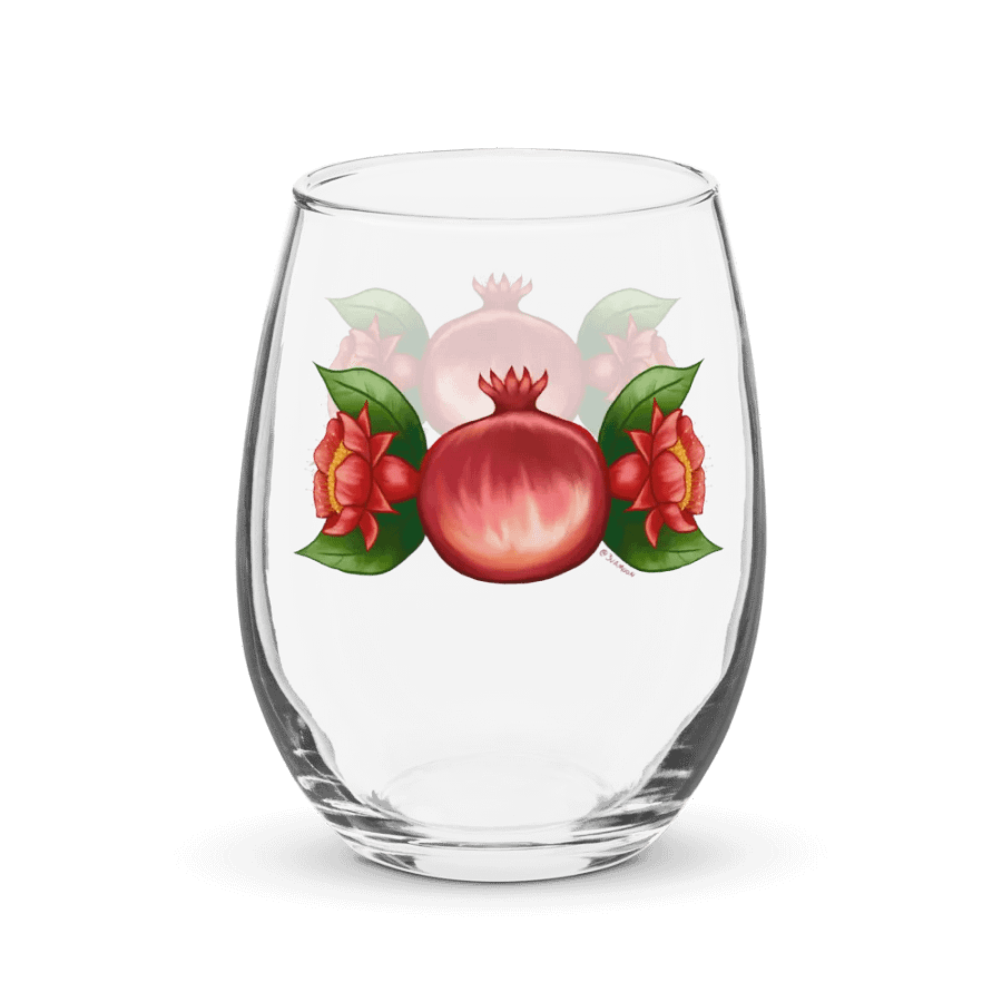 Triple Poms Stemless Wine Glass product image (1)