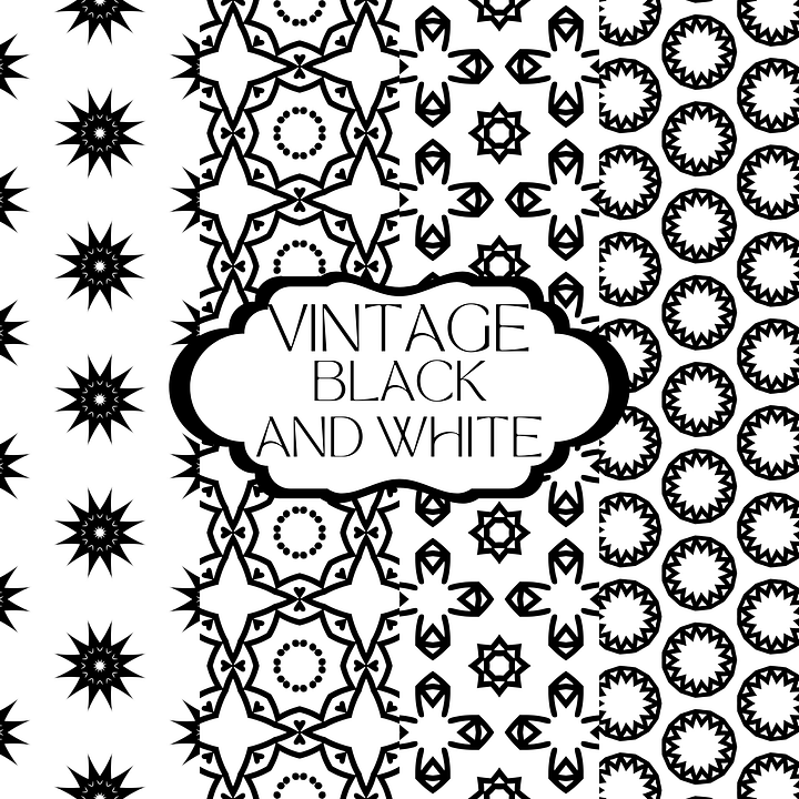 Vintage Charm Black and White Paper Pack product image (1)