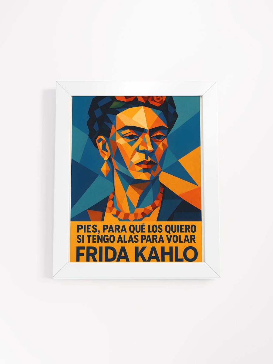 Póster ultra-premium retrato cubista de Frida Kahlo estilo picasiano moderno product image (1)