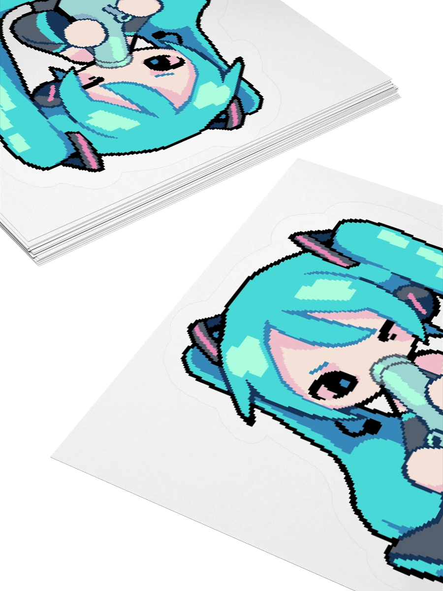 Big Miku with a Vase Vinyl Stickers product image (11)