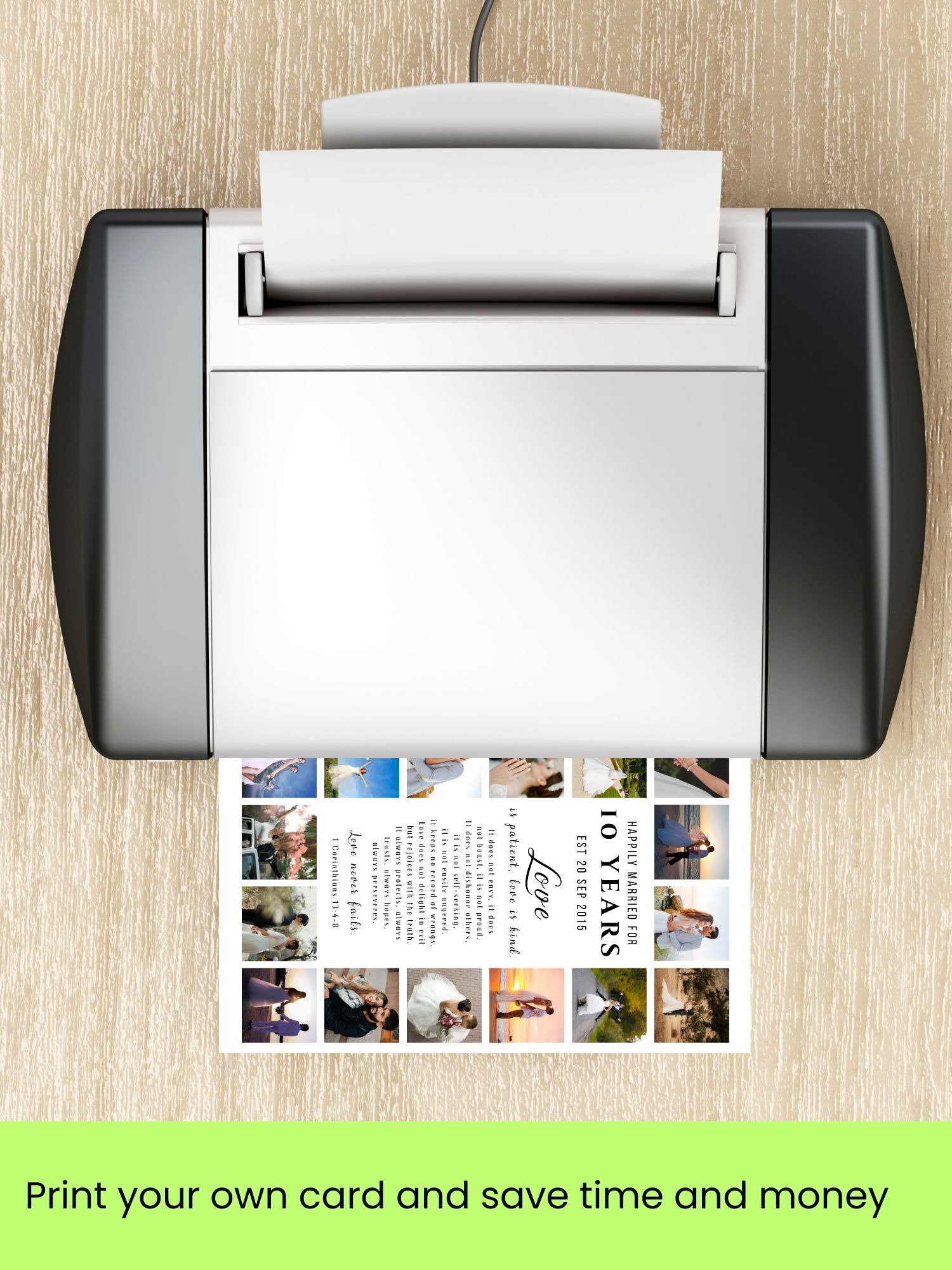 Love Is Patient Anniversary Photo Card Template product image (9)