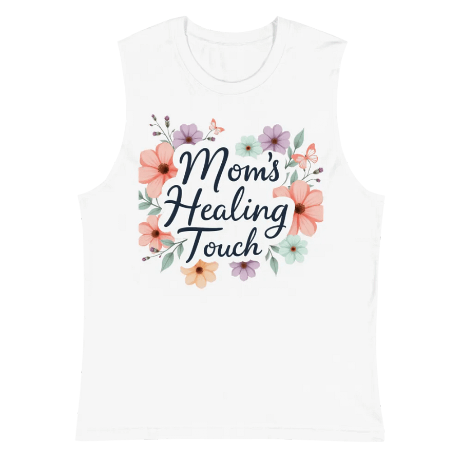 Mom's Healing Touch Floral Muscle Tank product image (2)