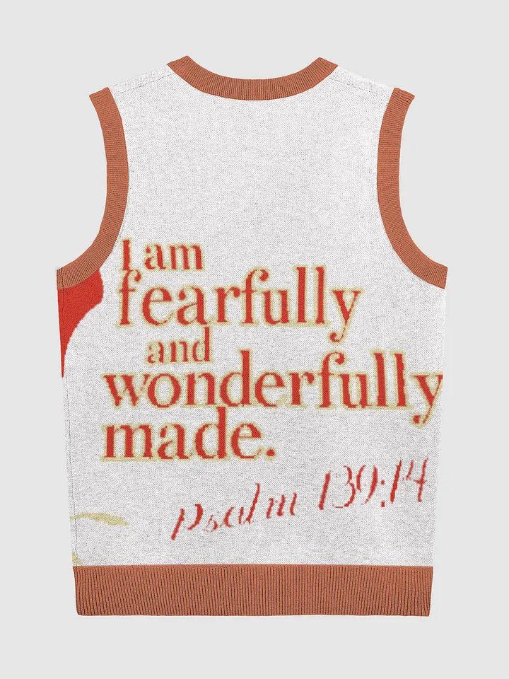 Fearfully and Wonderfully Made Knitted V-Neck Vest product image (8)