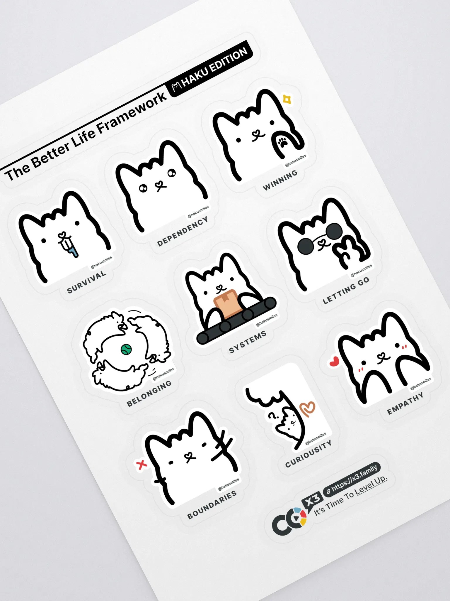 Better Life Framework Stickers (HAKU) product image (1)