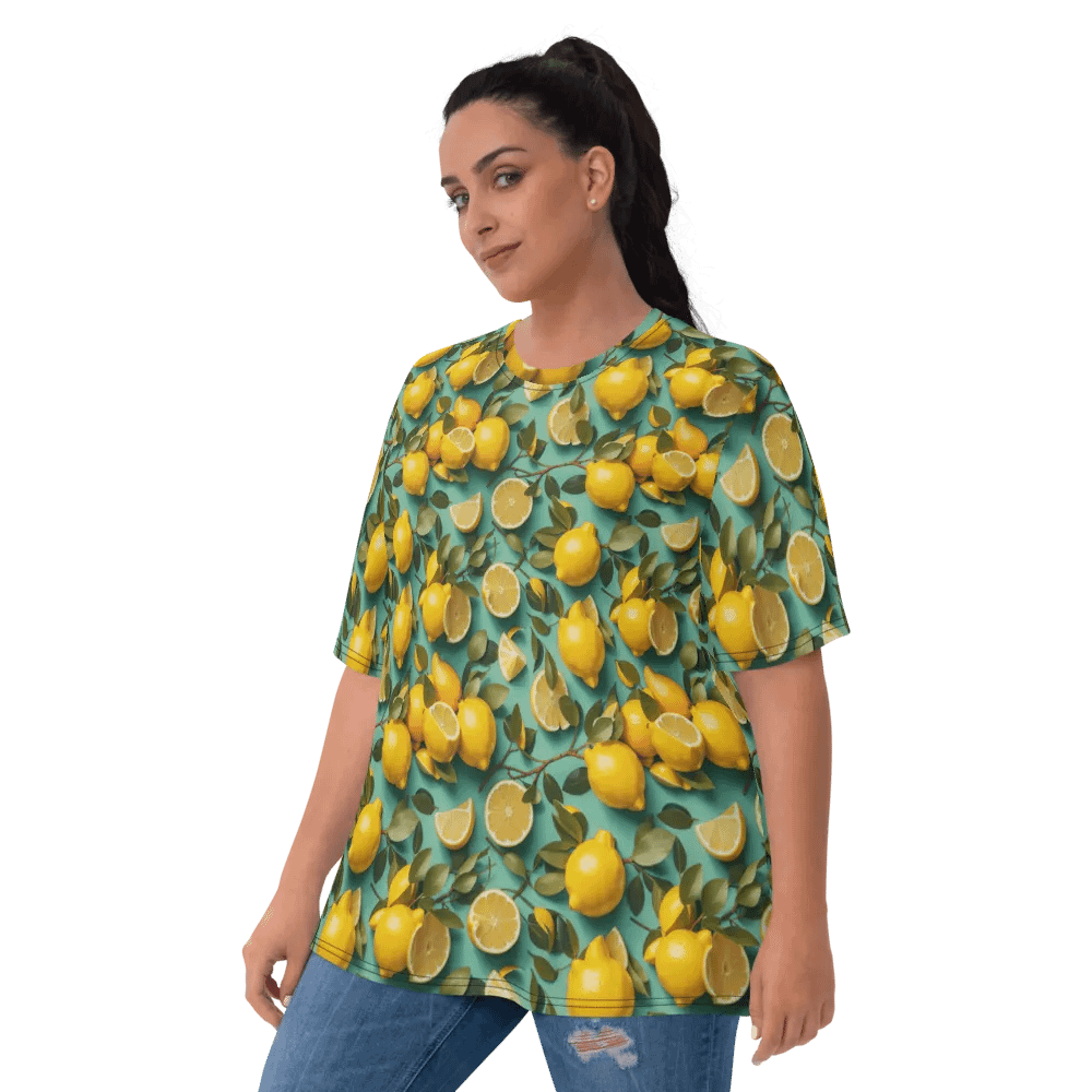 Lemon Pattern All Over Print T-shirt product image (3)