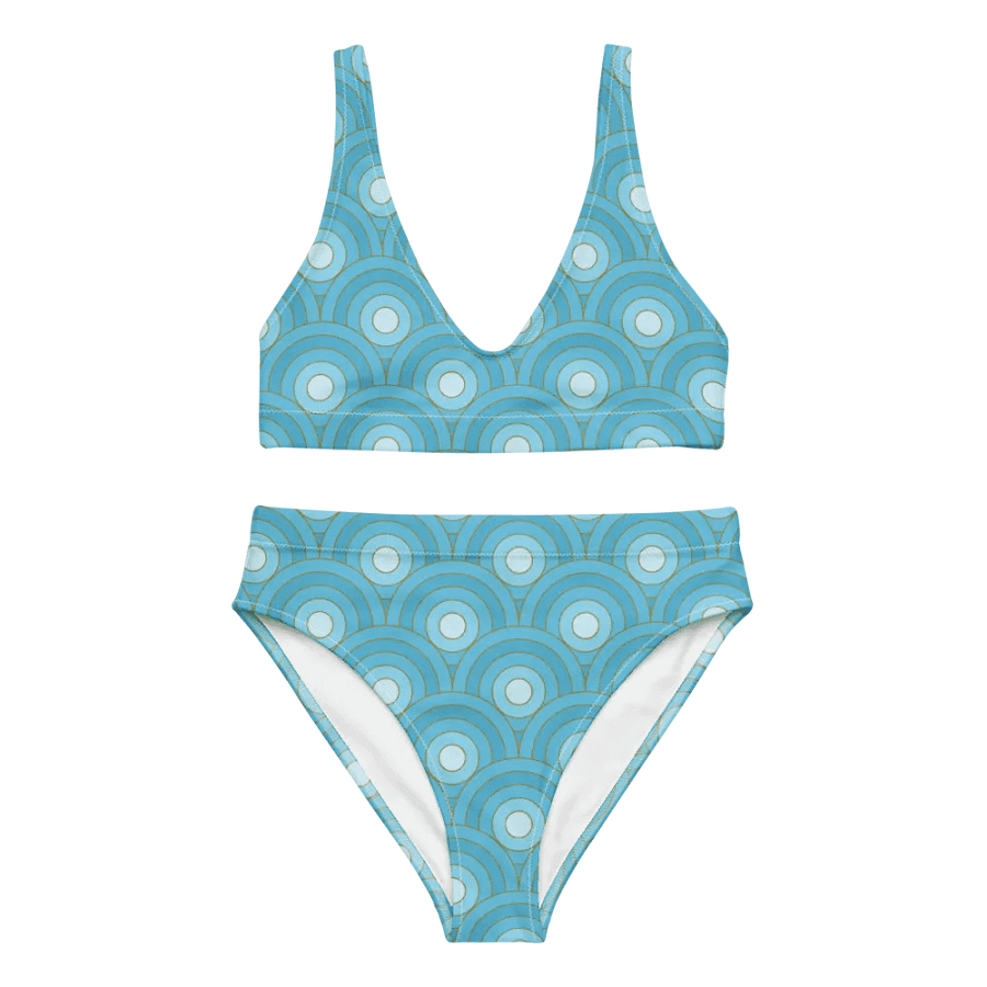 Beautiful Retro Bullseye Pattern High Waisted Bikini product image (3)
