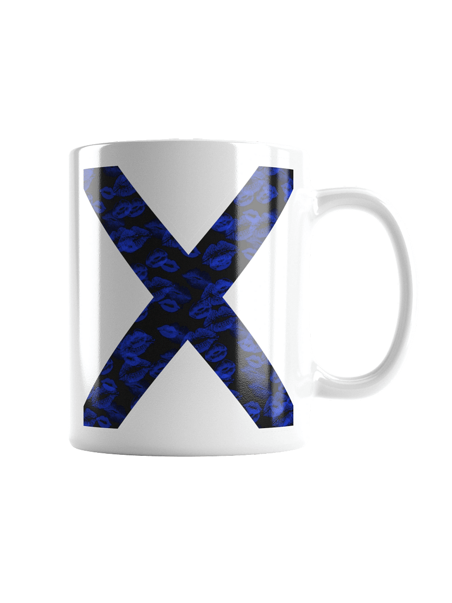 Black X Blue Lipstick Kisses | Glossy White Mug product image (3)
