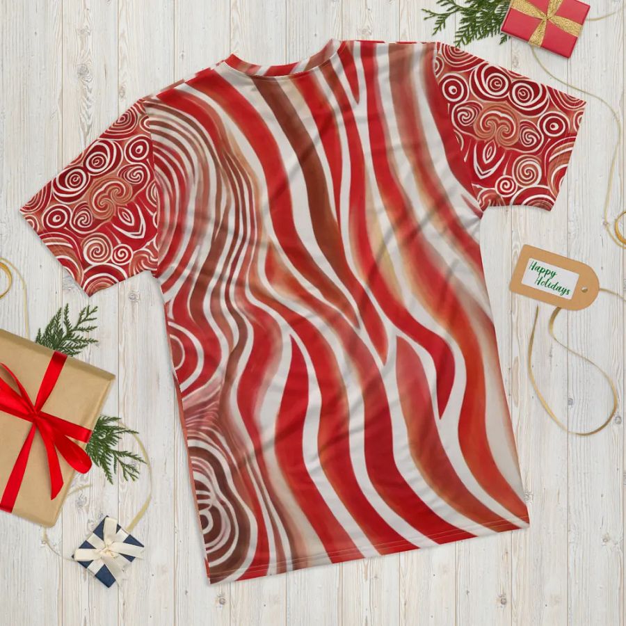 Funky Red Liquid Tie-Dye Explosion Men's T-shirt product image (5)