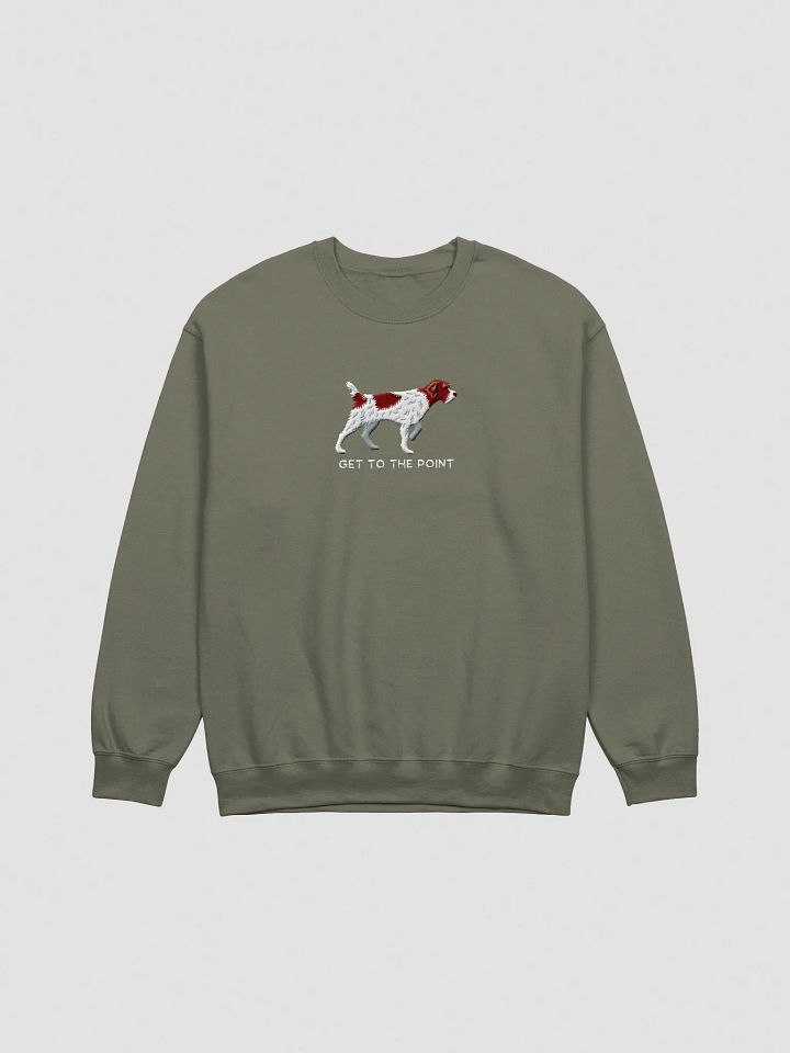Get to the Point Sweatshirt (Embroidered) of a Wirehaired Pointing Griffon(Liver & White) product image (16)