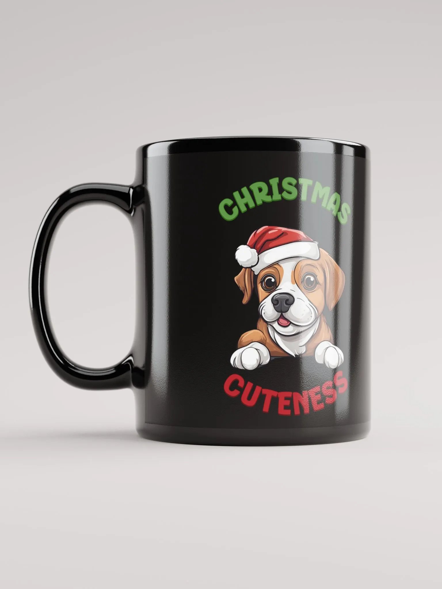 Christmas Cuteness - Dog Lovers Black Mug product image (11)