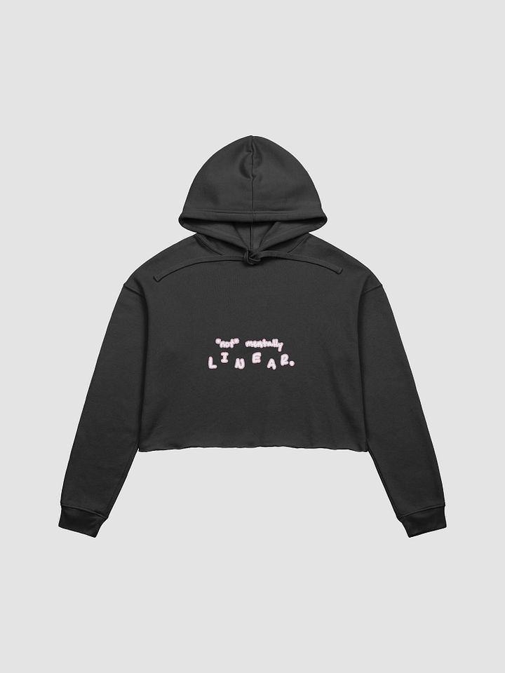 *not* mentally linear (lined design, #E1B9CE) fleece cropped hoodie product image (2)