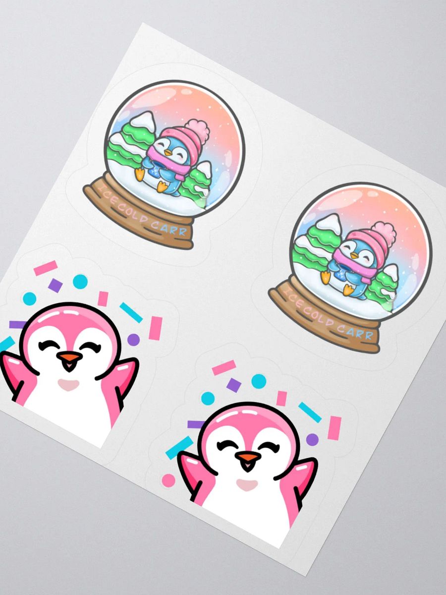 Ice Cold Snow Penguin Globe and Party Penguin Stickers product image (2)