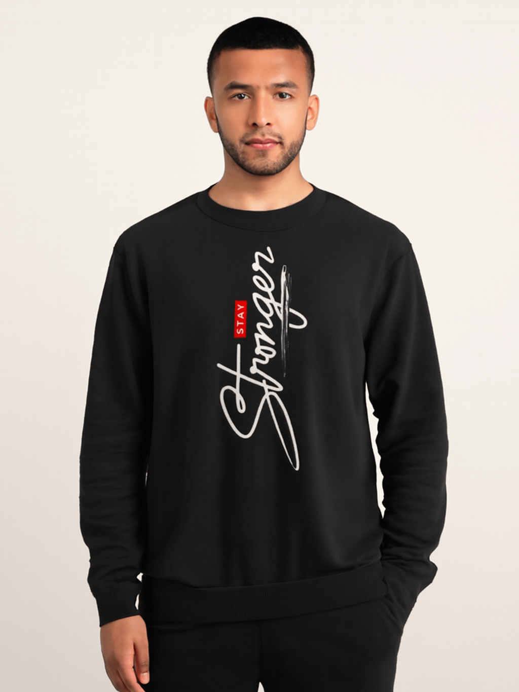 Stay Stronger Motivational Typography Sweatshirt product image (1)