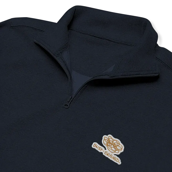 BUSY-BRAINED (brass bubble design) embroidered quarter zip product image (11)