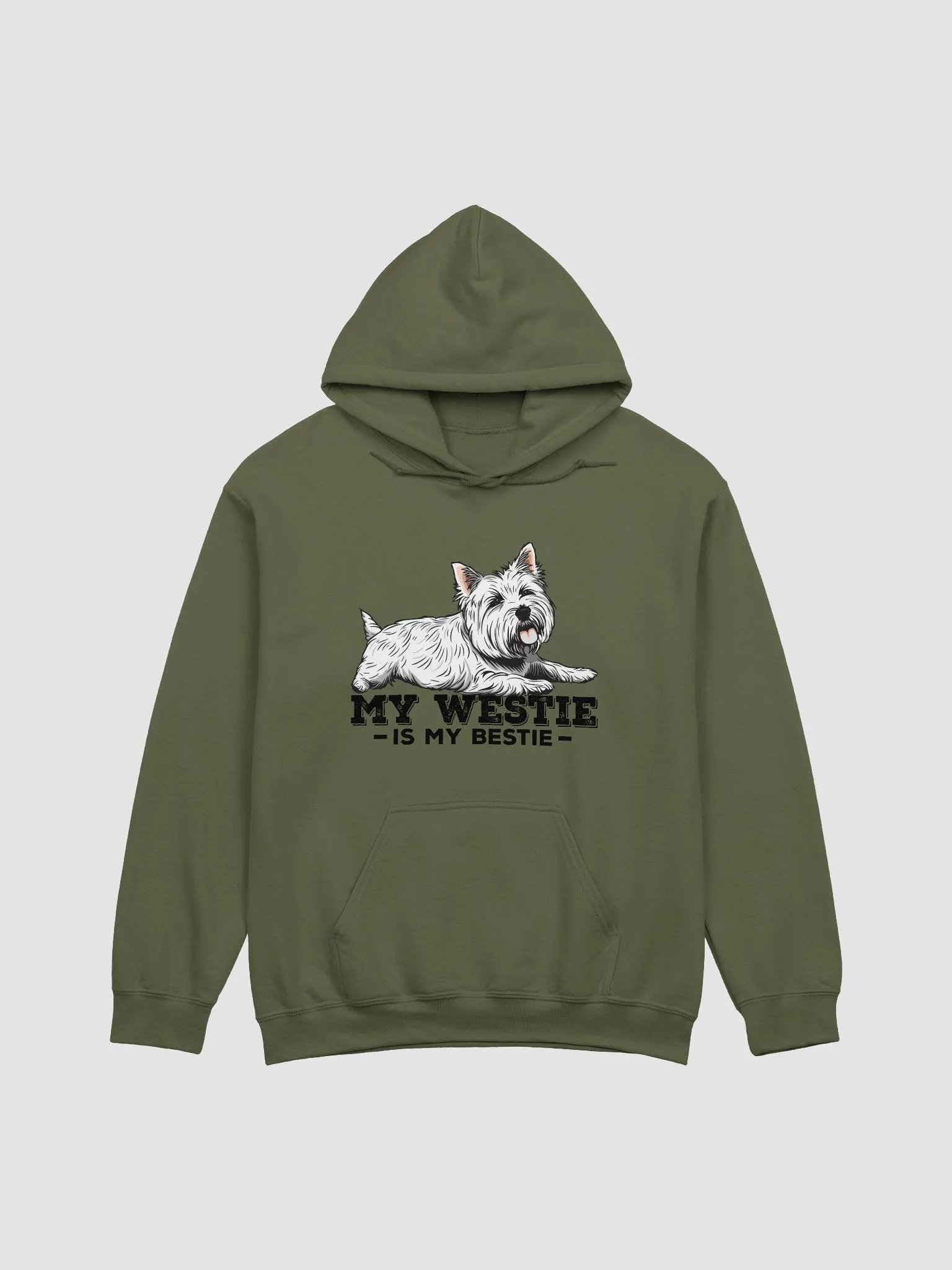 My Westie Is My Bestie Hooded Sweatshirt of a West Highland Terrier | Funny Hoodie for Westie Paw-rents product image (16)