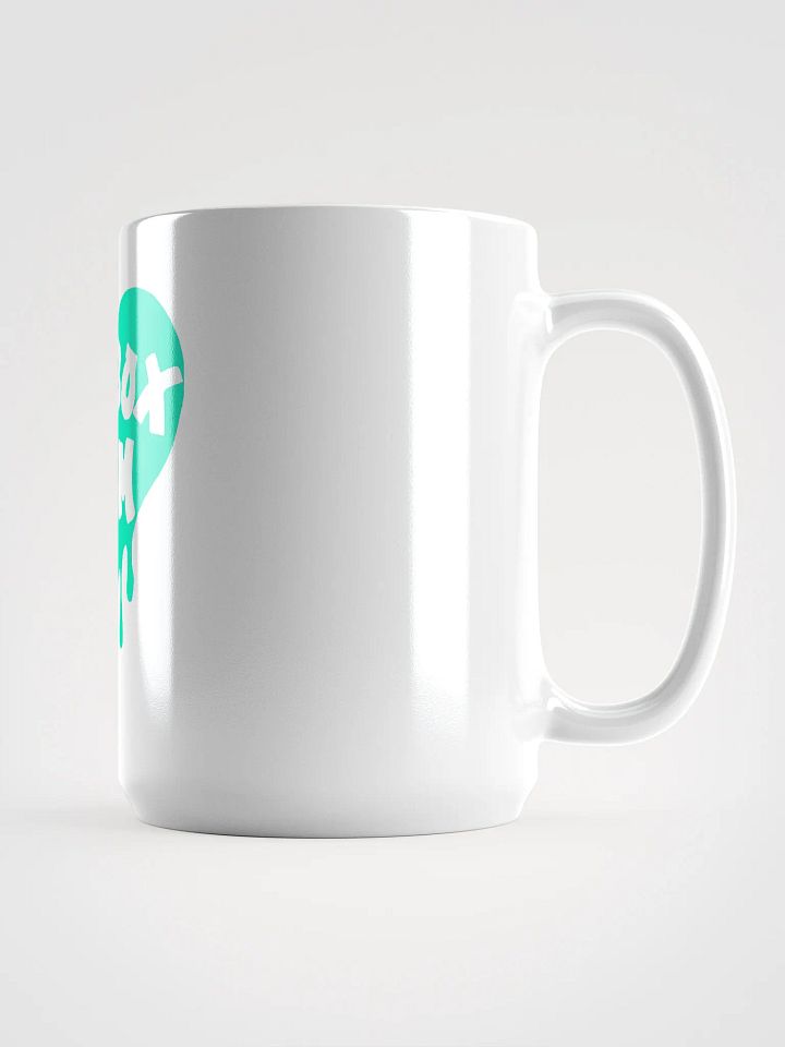 HOT BOX FAM TRANSPARENT SEAFOAM GREEN LOGO COFFEE MUG product image (1)