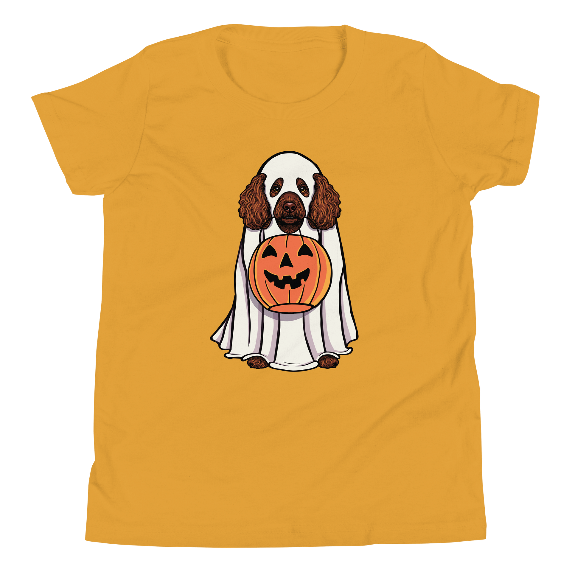 Halloween Miniature Poodle(Brown) Youth T-Shirt product image (5)