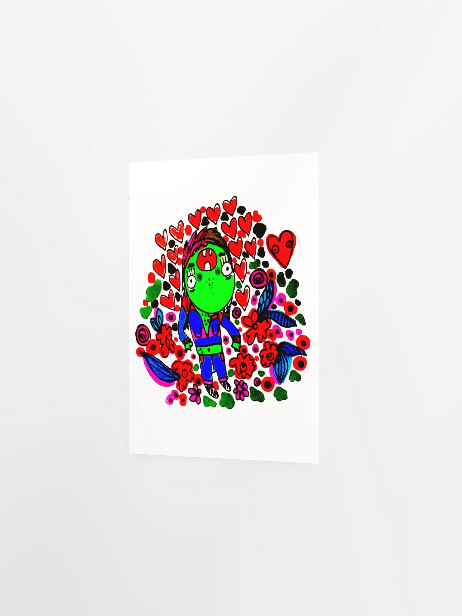 Green Guy in Love matte poster product image (20)