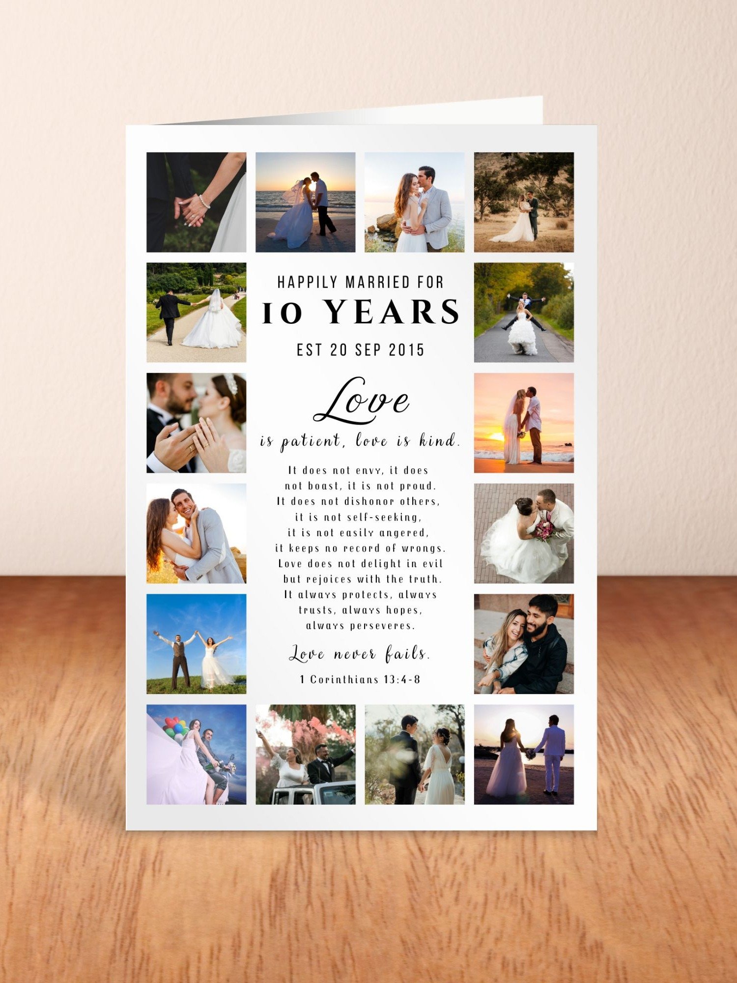Love Is Patient Anniversary Photo Card Template product image (2)