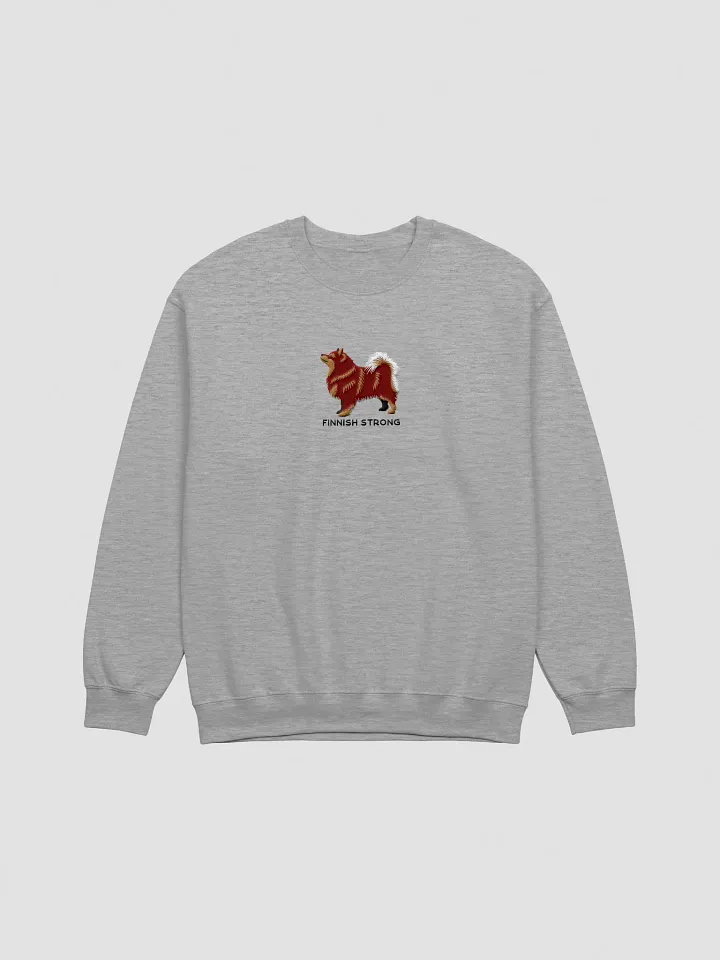 Finnish Strong Sweatshirt (Embroidered) of a Finnish Lapphund(Red) product image (10)