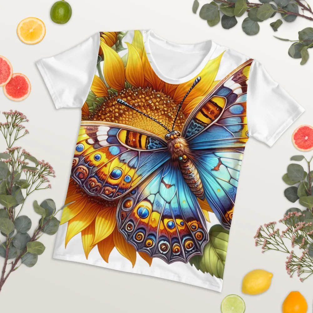Butterfly Sunflower Bliss Women's All-Over Print Tee product image (7)