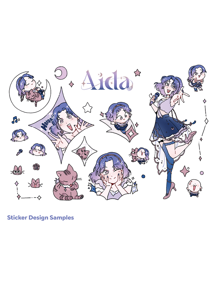 Aida Lyra Sticker Sheet product image (2)