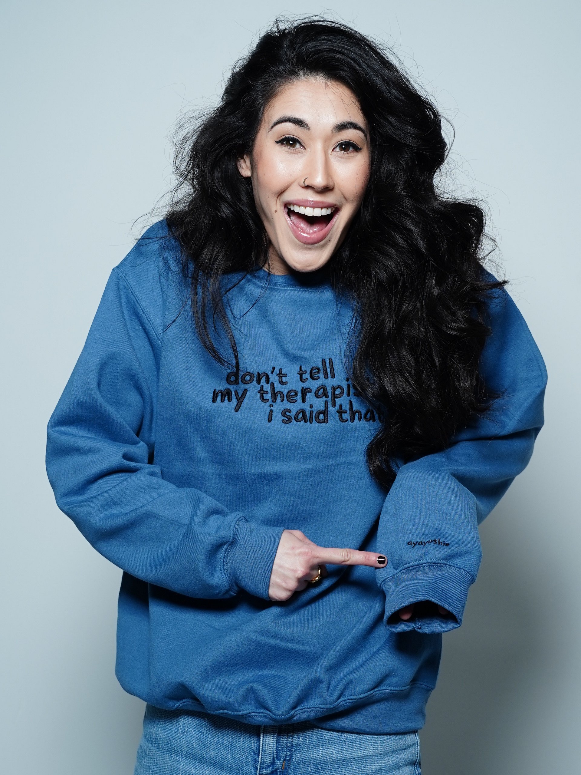 Therapy Crewneck Sweatshirt (Embroidered - Dark Thread) product image (3)