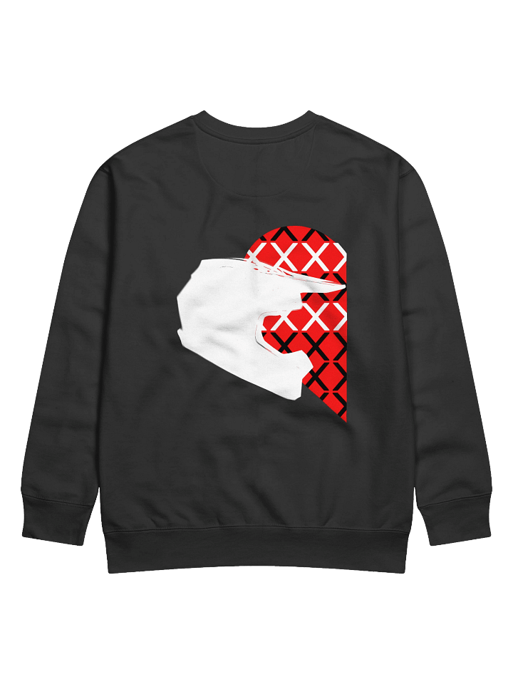 Matching Off-Road Helmet Heart (White-Left) | Crewneck product image (1)