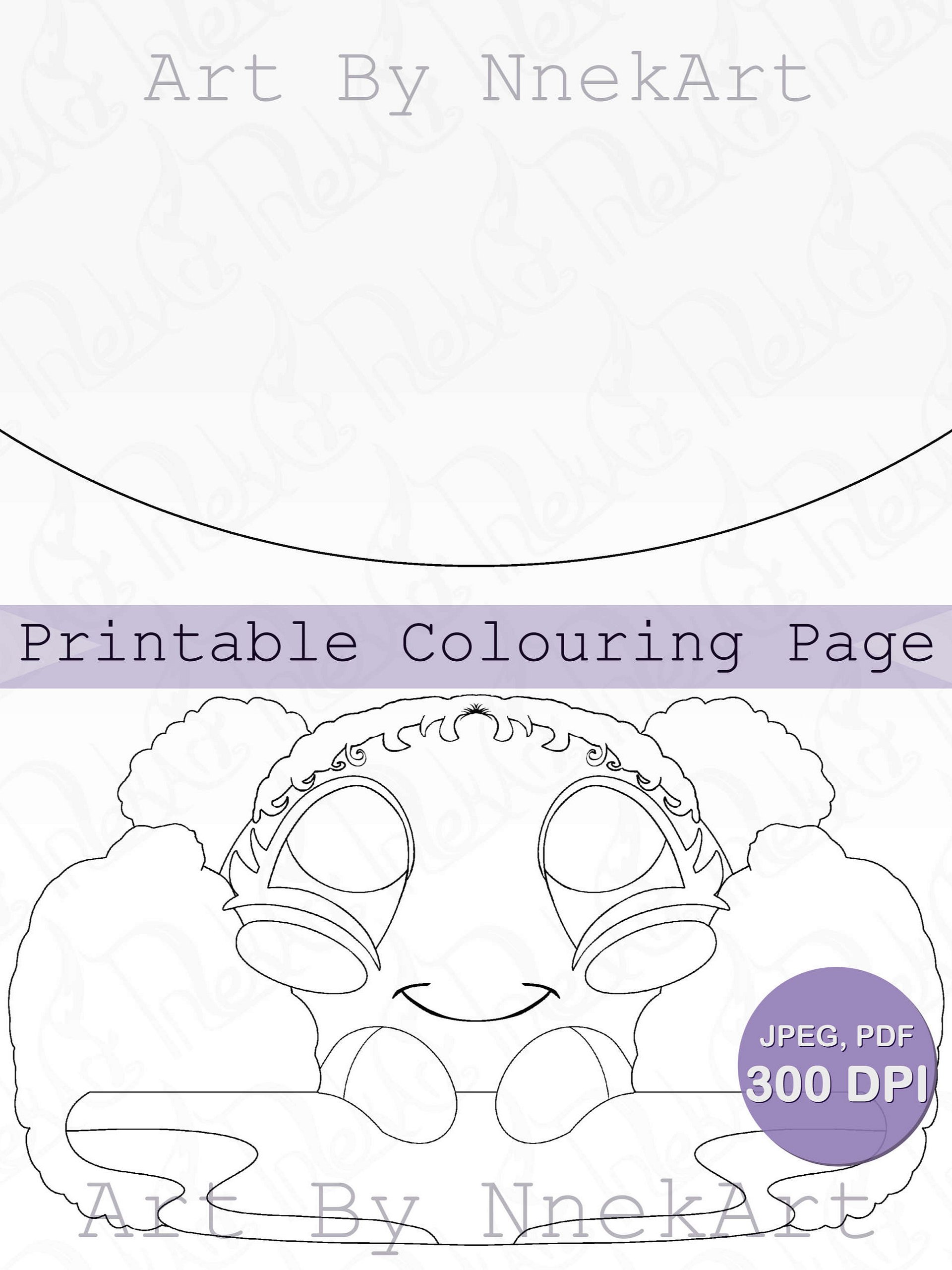 Moon Eyes Colouring Page product image (1)