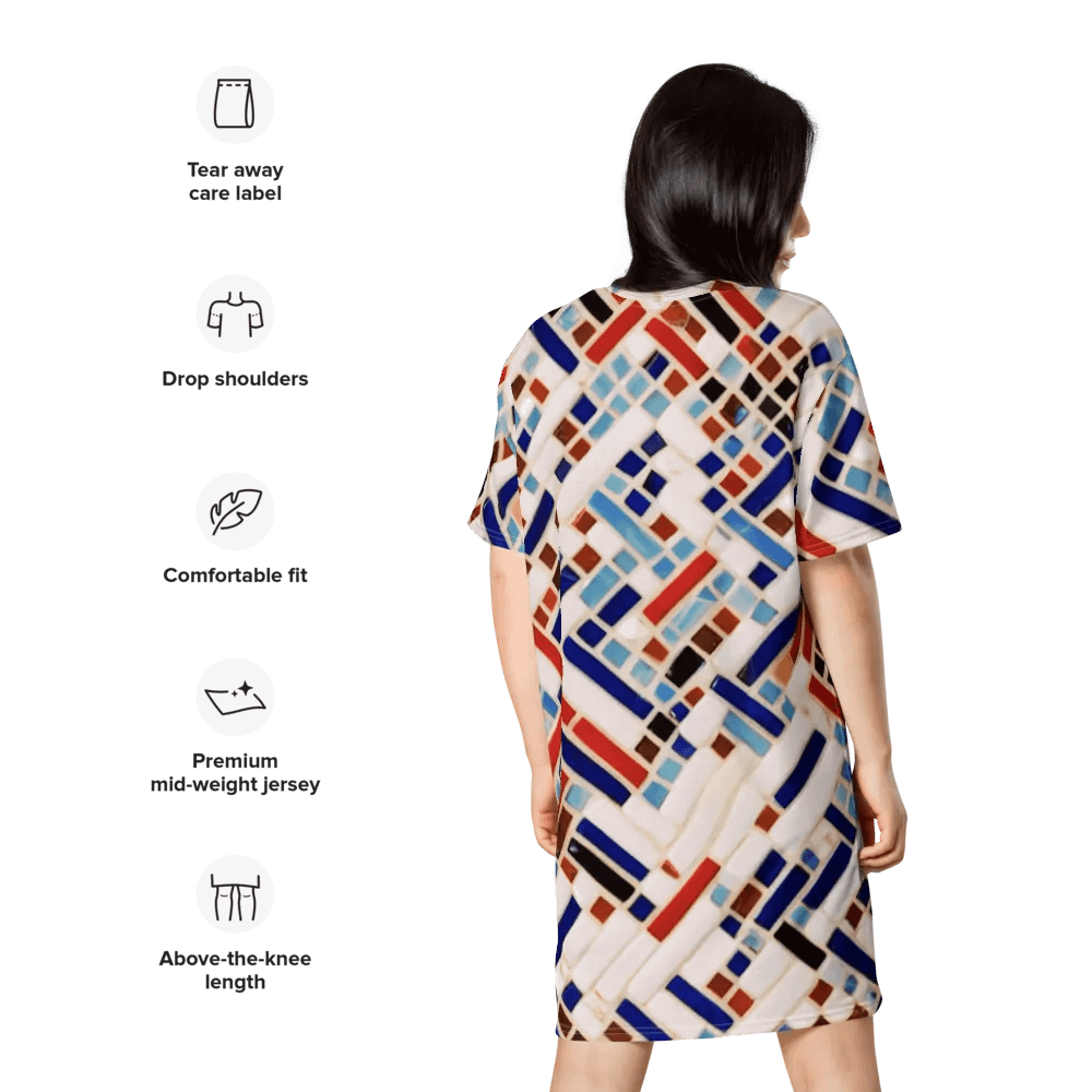 Linear Luxe T Shirt Dress product image (10)