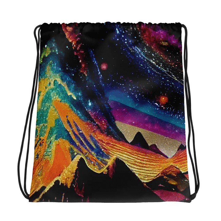 Cosmic Swirl All-Over Drawstring Bag product image (1)