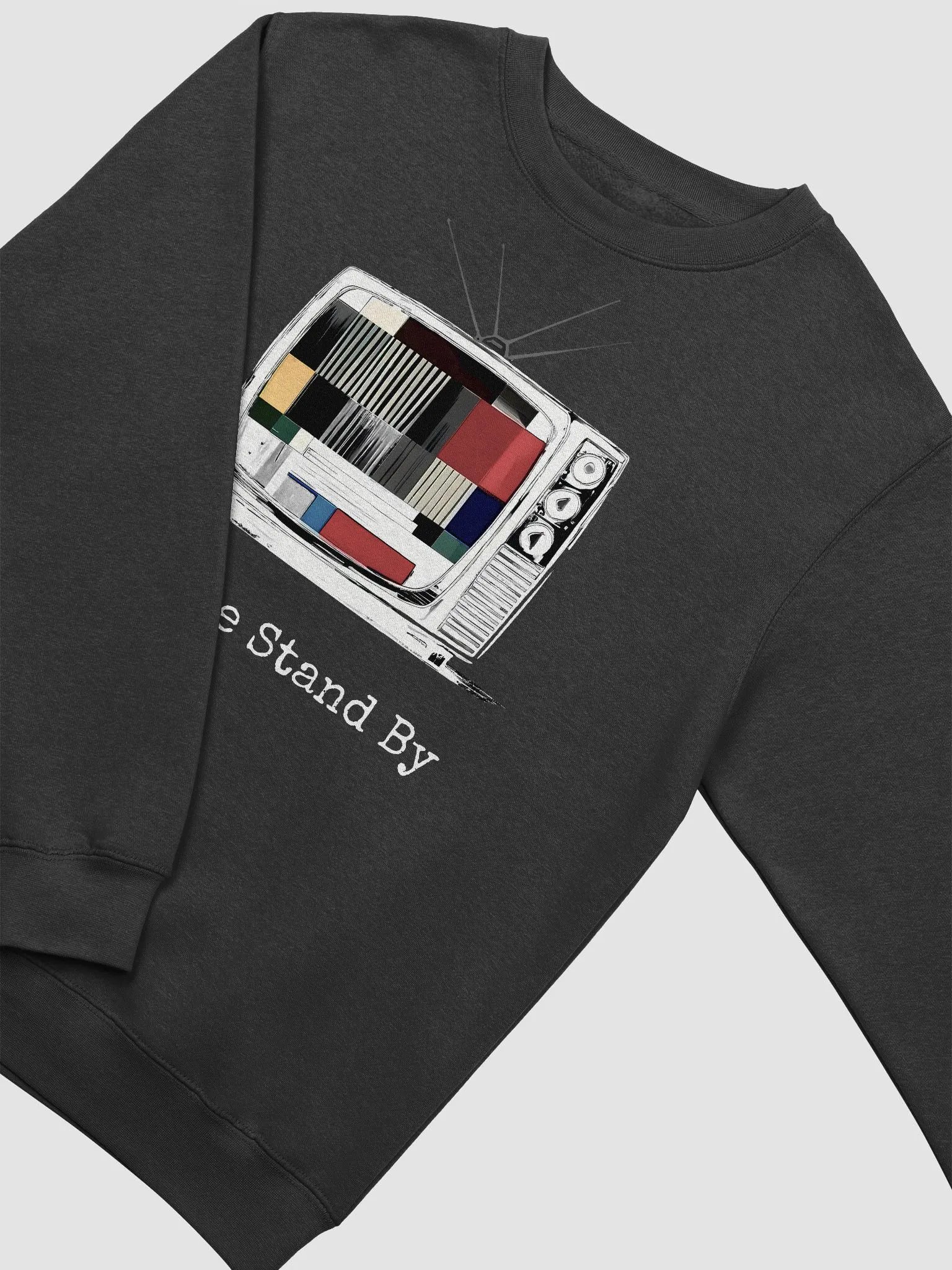 Please Stand By TV Pattern 80's Era Comfy Unisex Sweatshirt product image (3)