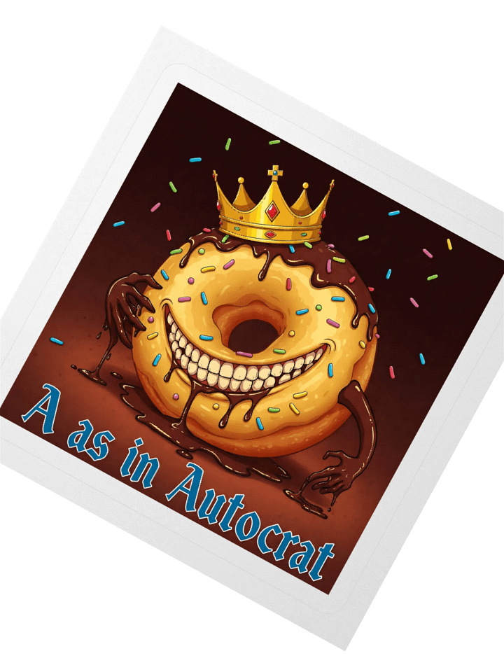 A as in autocrat sticker by dark alphabet product image (2)
