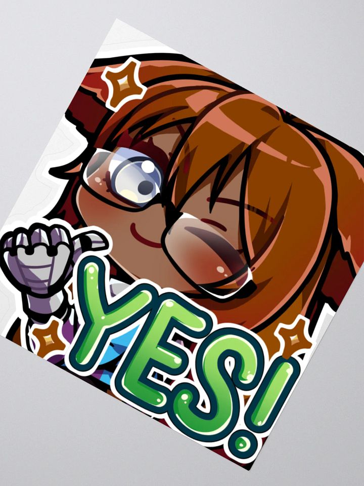 JPAG_Grey Gracidea Yes emote sticker product image (2)