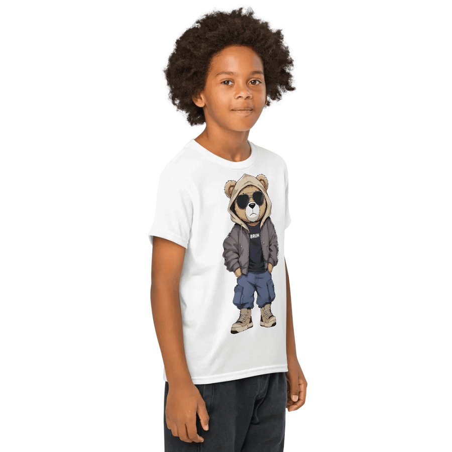 Cool Bruh Bear Youth Sports Tee product image (4)