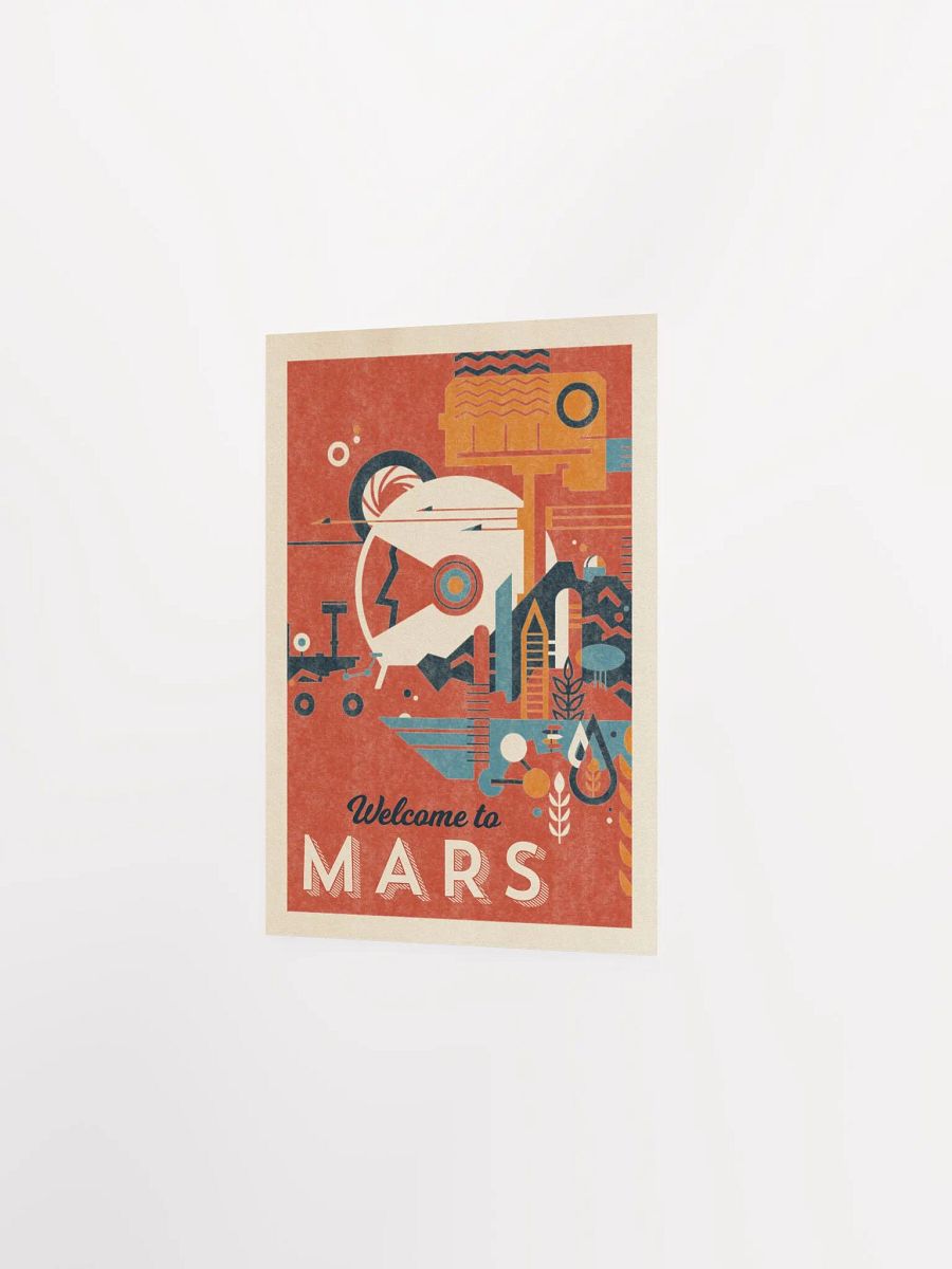 Welcome to Mars — Vintage space poster, retro space art, propaganda poster, retrofuturism art, retro sci-fi print product image (6)
