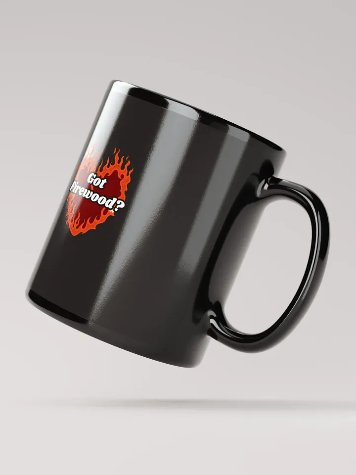 Flaming Heart - Got Firewood? | Black Glossy Mug product image (2)