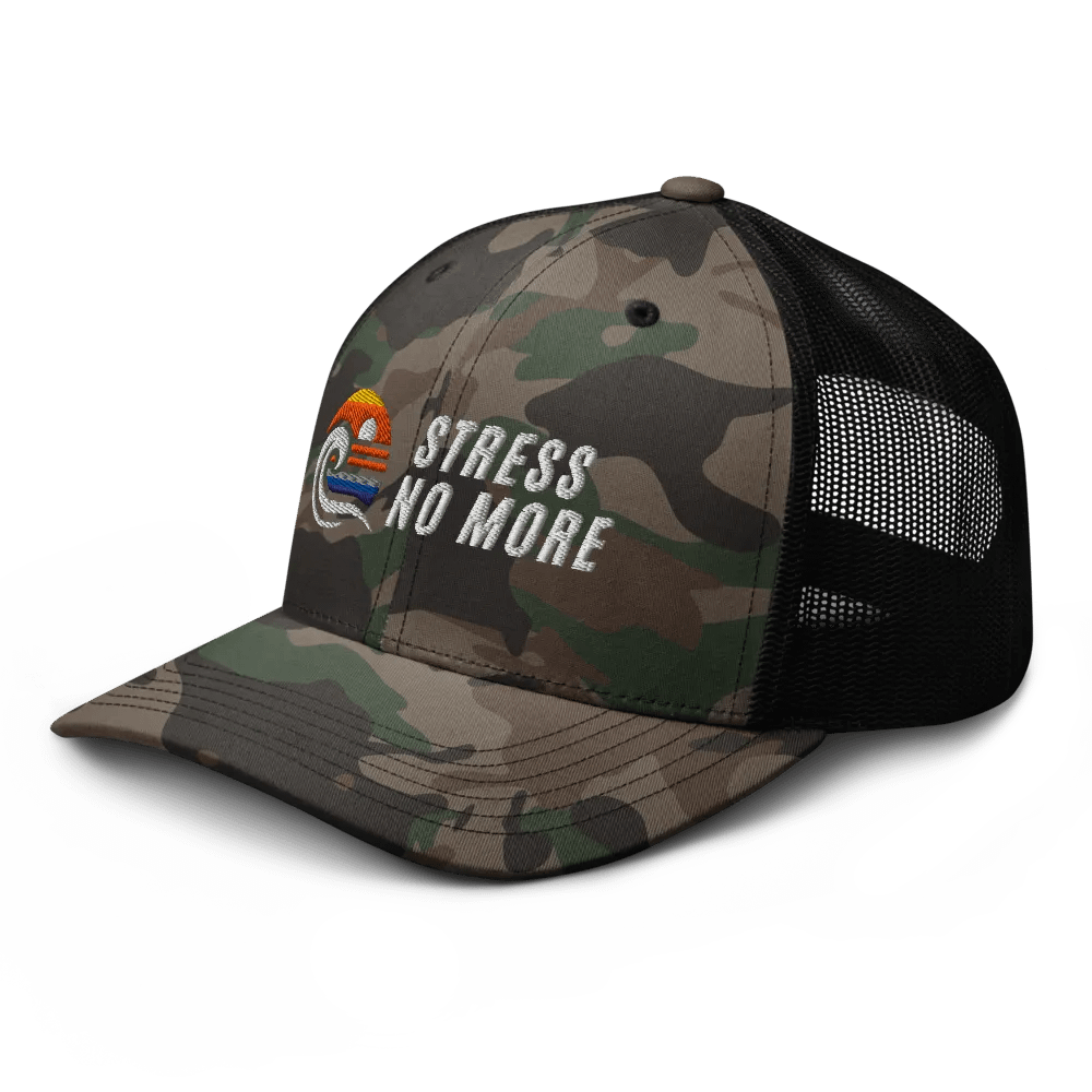 Sunset Waves Camo Trucker Hat | stress no more product image (4)