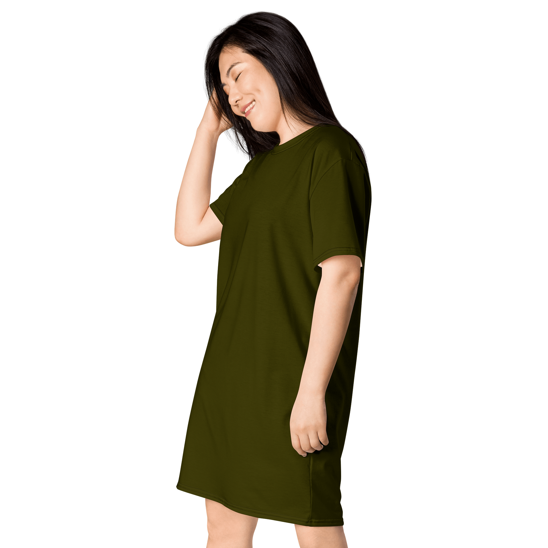 Oversized T-Shirt Dress - Rich Karaka, Sizes 2XS-6XL product image (3)
