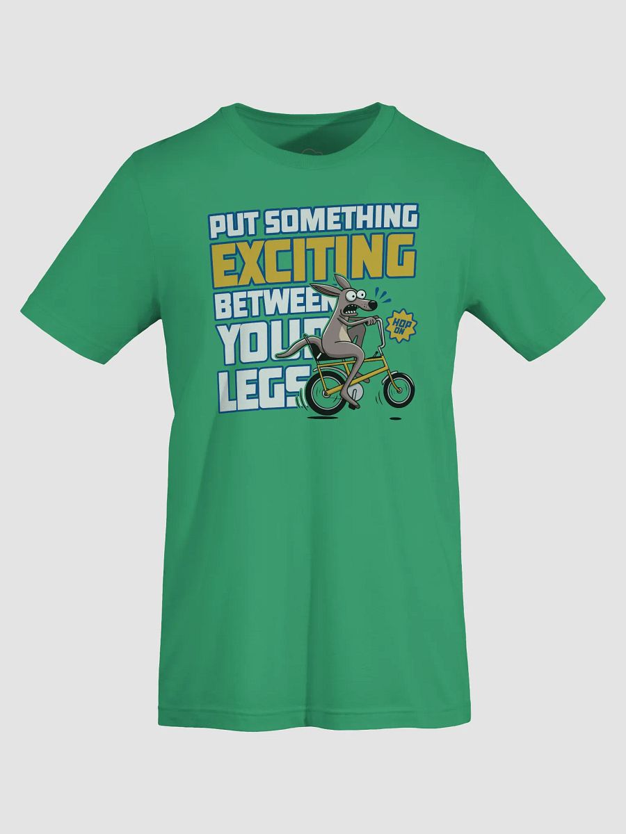 Funny Kangaroo Cycling T-Shirt – “Put Something Exciting Between Your Legs” | Bold Bike Humor Graphic Tee for Cyclists & Adventure Lovers product image (75)