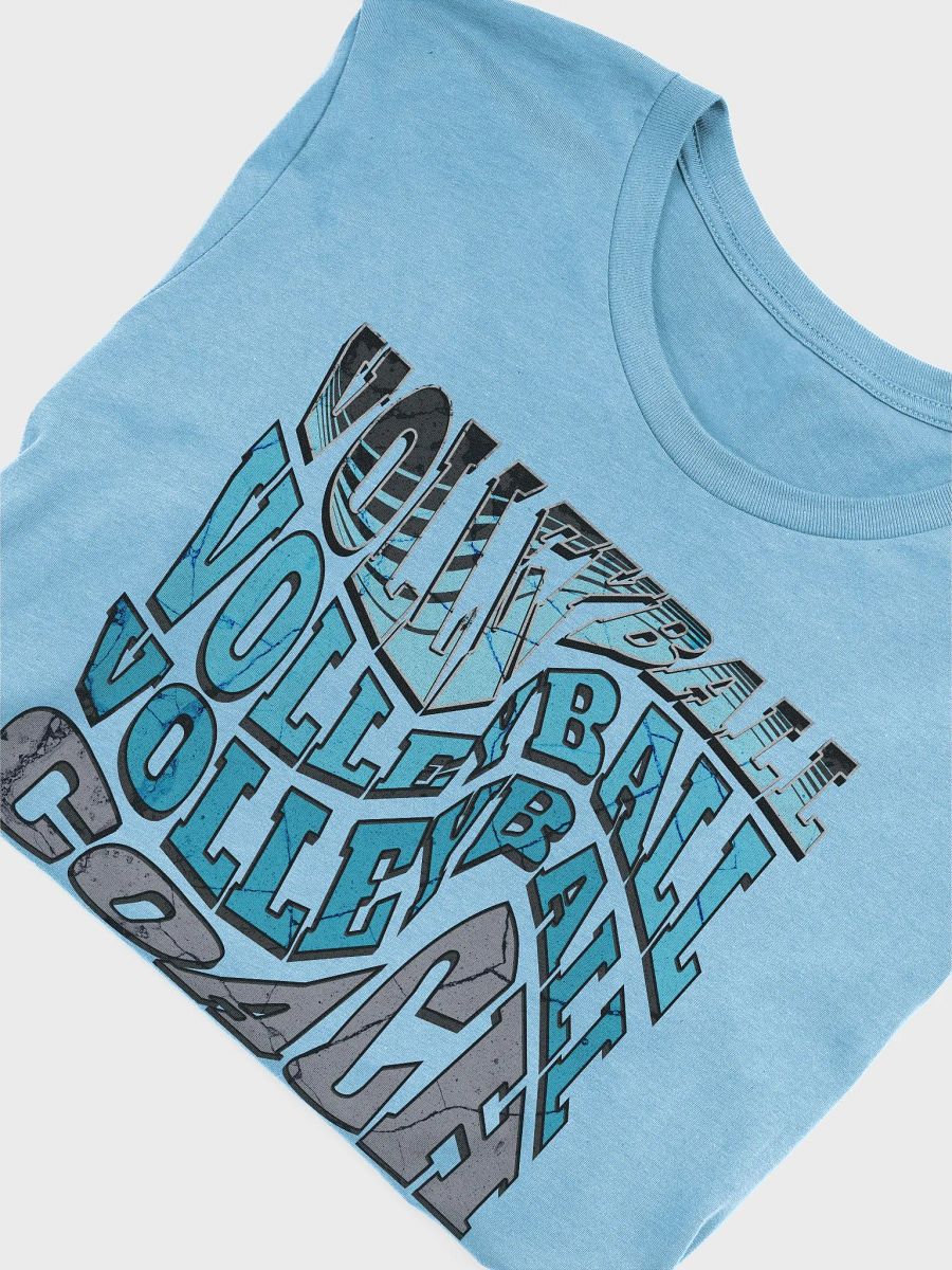 Mess Swirl Volleyball Coach Wavy Stylized T-Shirt product image (3)