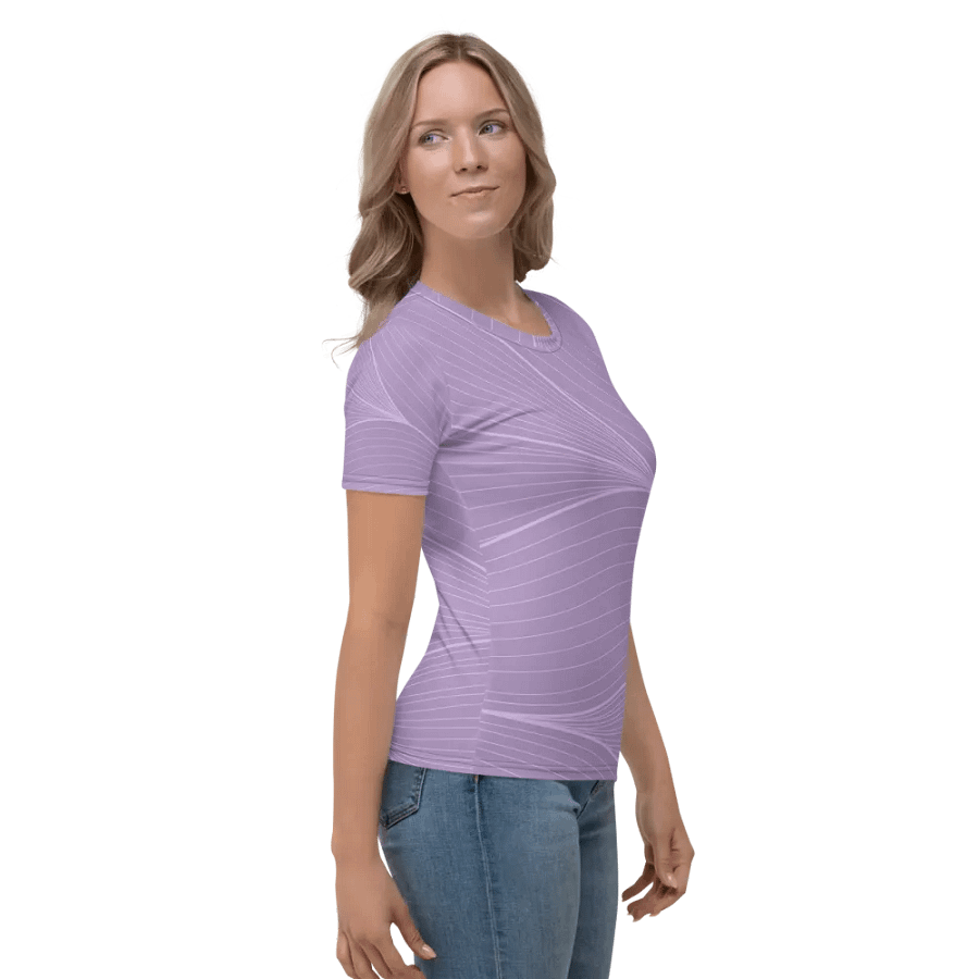 Lilac Flowing Lines Women's T-shirt product image (8)