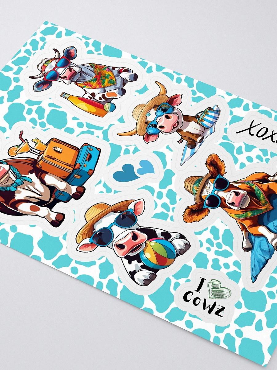 Vacation Mood Cow Stickers Sheet product image (2)