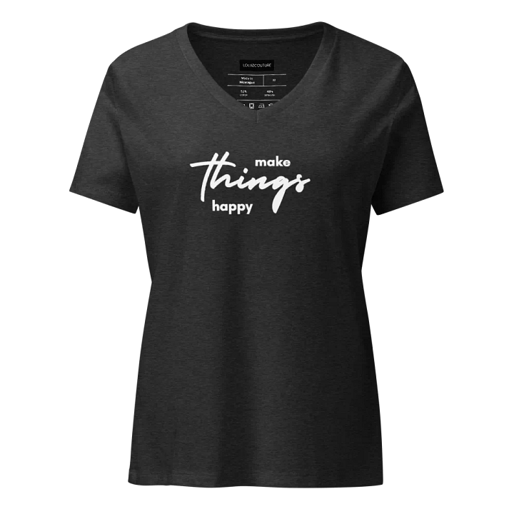 'Make Things Happy' Women's V-Neck Tee product image (1)