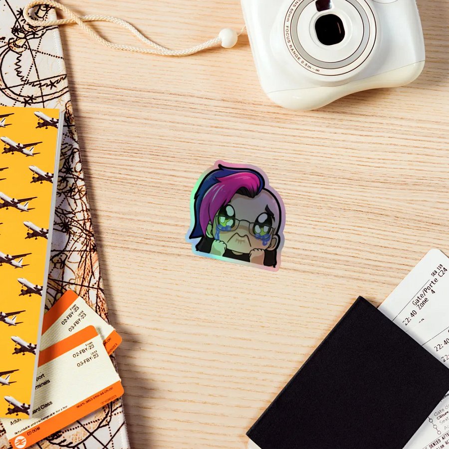 Hybrid Crying Holo Sticker product image (5)