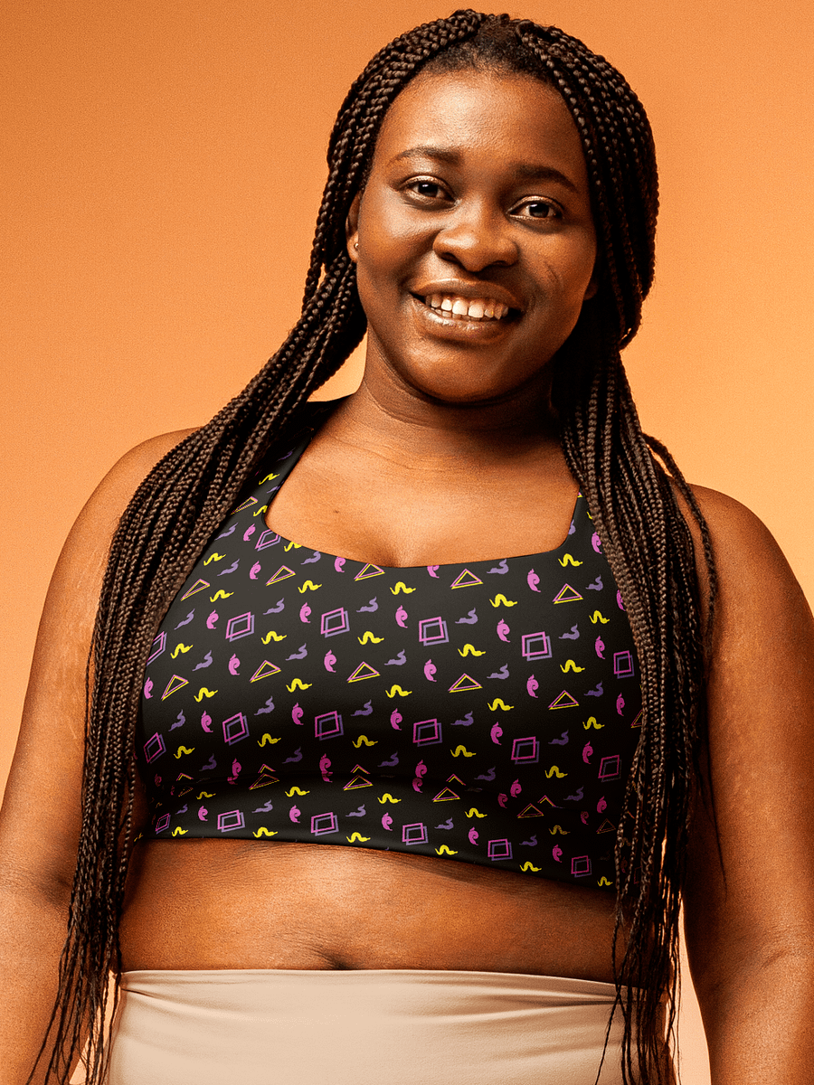 Oh worm black pattern sports bra product image (1)