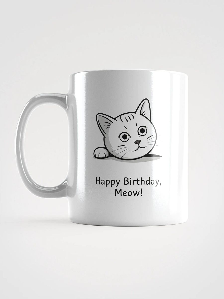 Happy Birthday Meow Mug | Cat Lover Gift Mug product image (6)