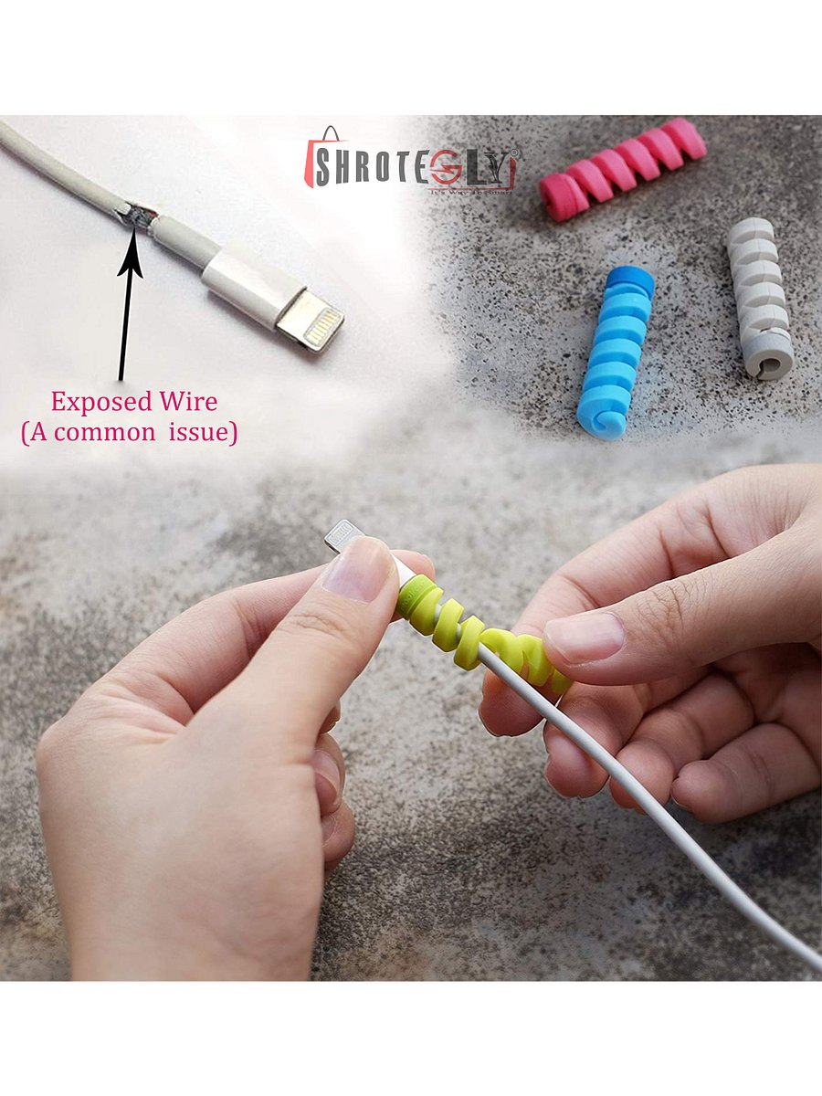 Spiral Wires Data Cable Protector ( 4 CM ,Multicolour ) 30 Pieces product image (2)